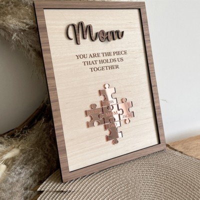 Mom Puzzle Sign Personalized Gift For Mother's Day